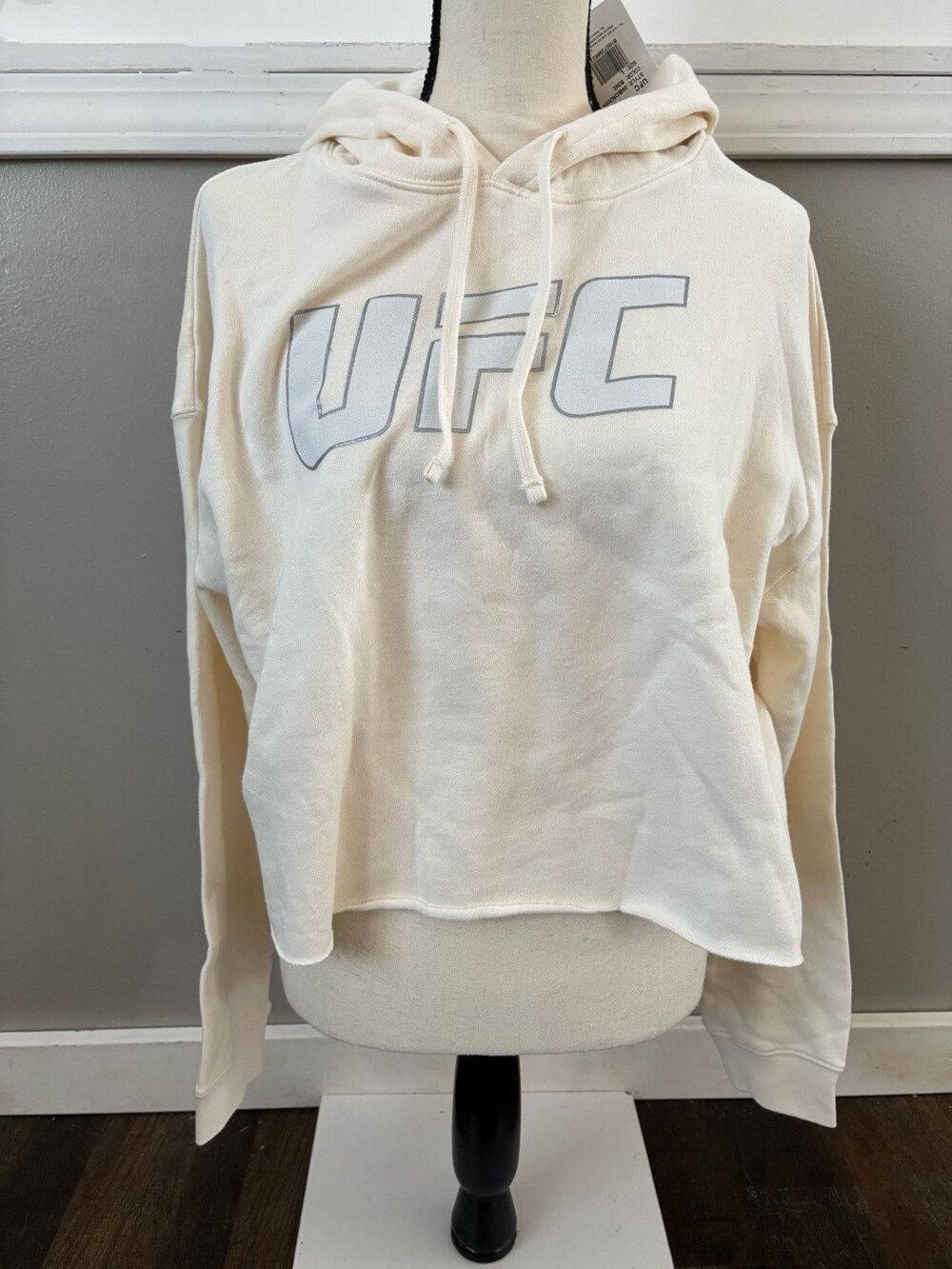Woman's Hoodies & Sweatshirts UFC Crop Hoodie Off White Small